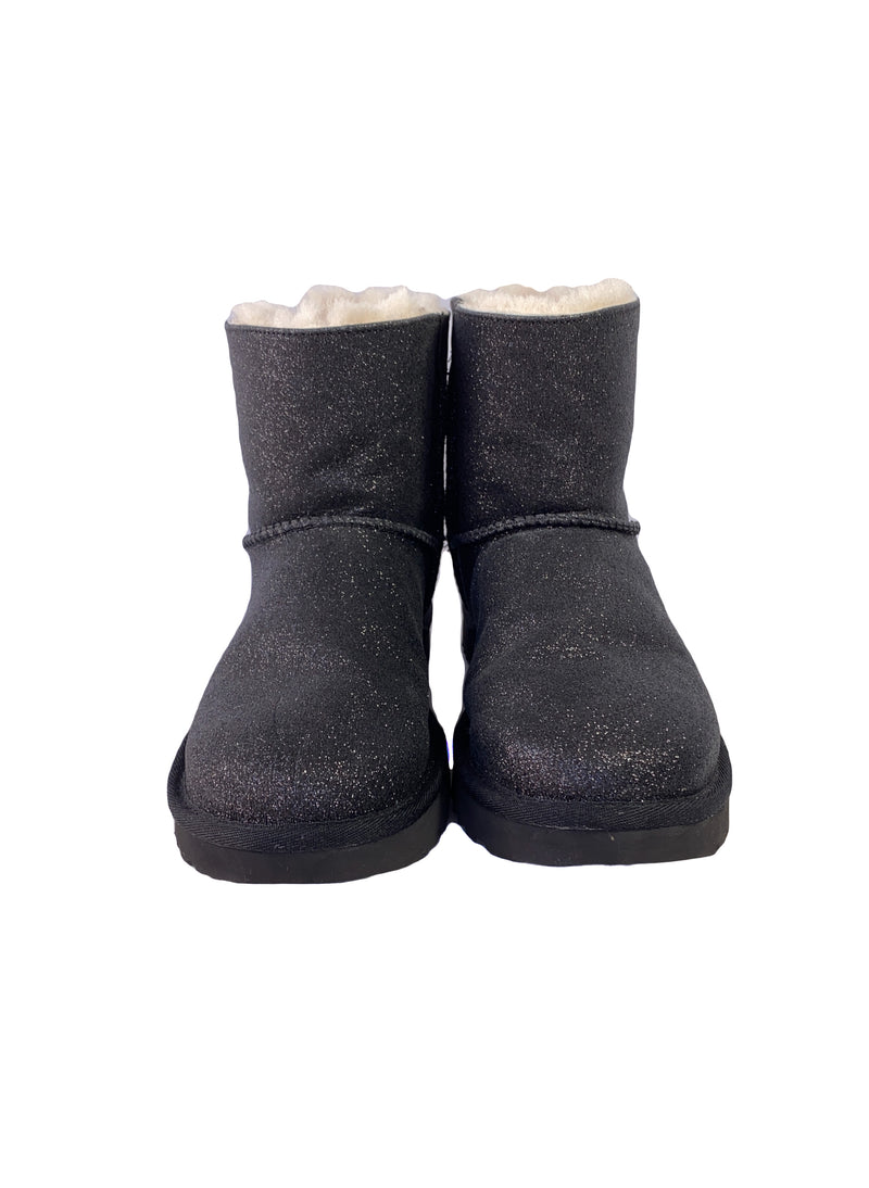 Ugg Mini Bailey Bow Sparkle Black Glitter Uggs Boots Bow Uggs