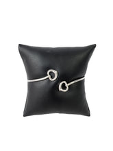 Tiffany & Co Elsa Peretti double open heart sterling silver cuff