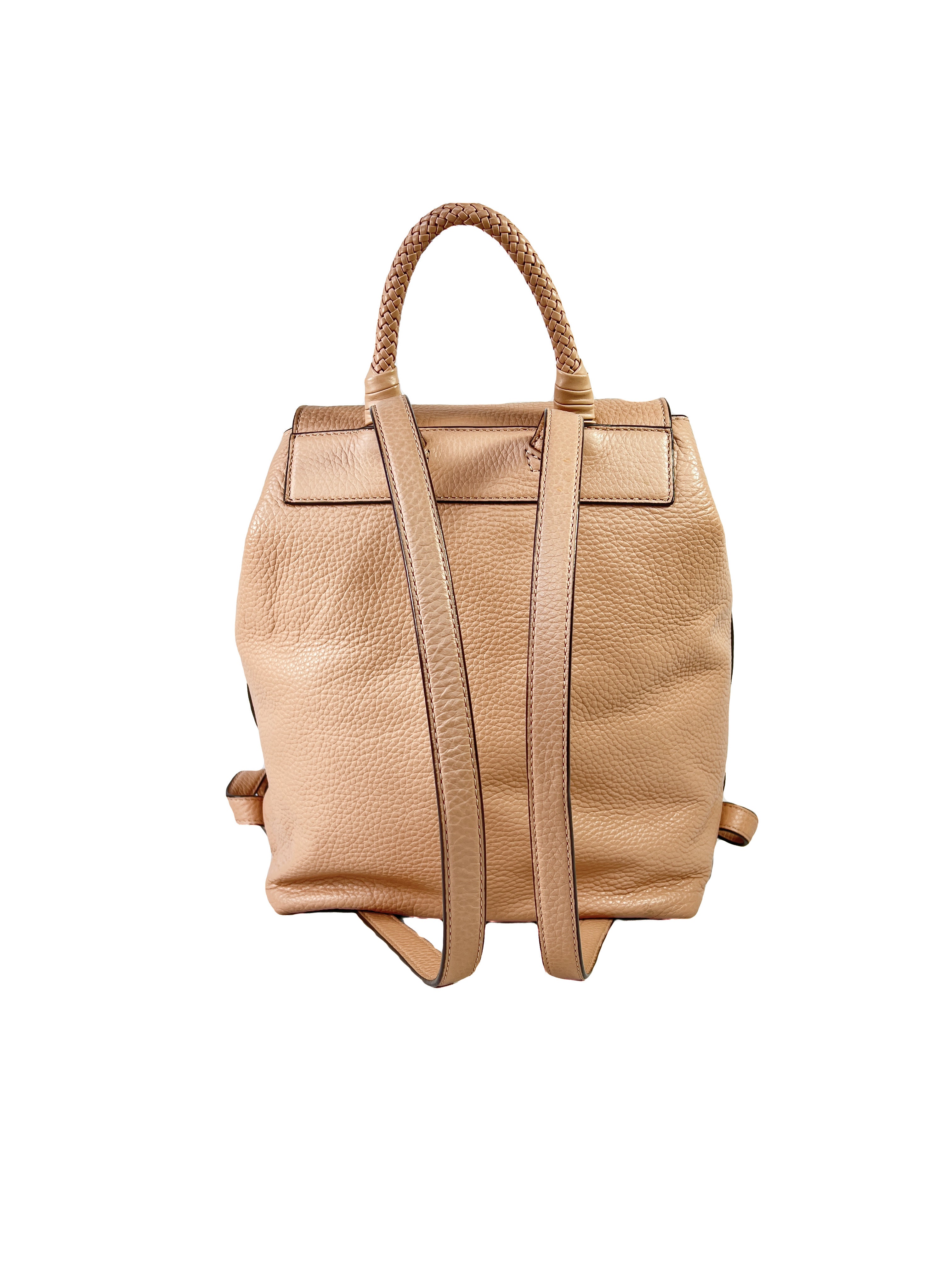 Tory Burch nude leather Taylor tassel backpack