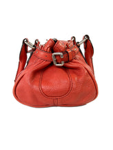 Chloe red orange leather paddington bag