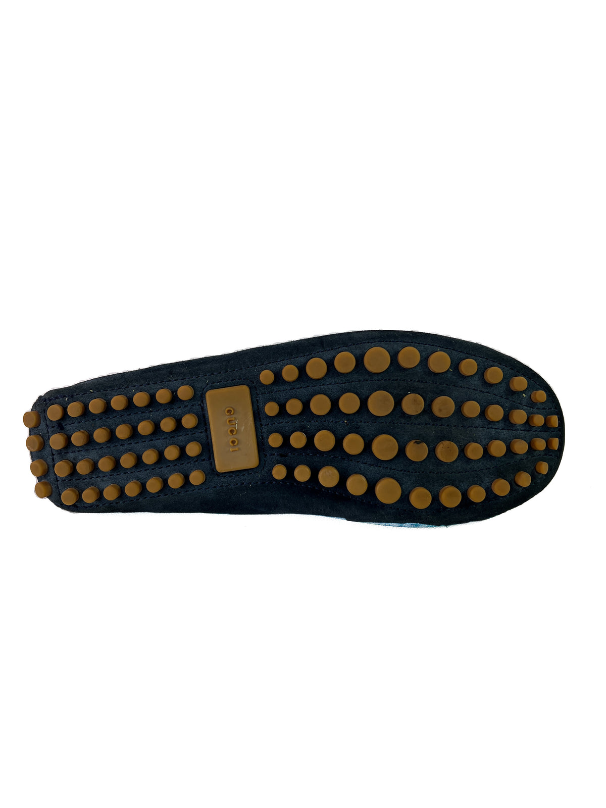 Gucci navy suede loafers size 37