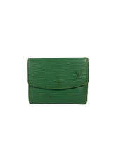 Louis Vuitton vintage epi green porte monnaie simple wallet