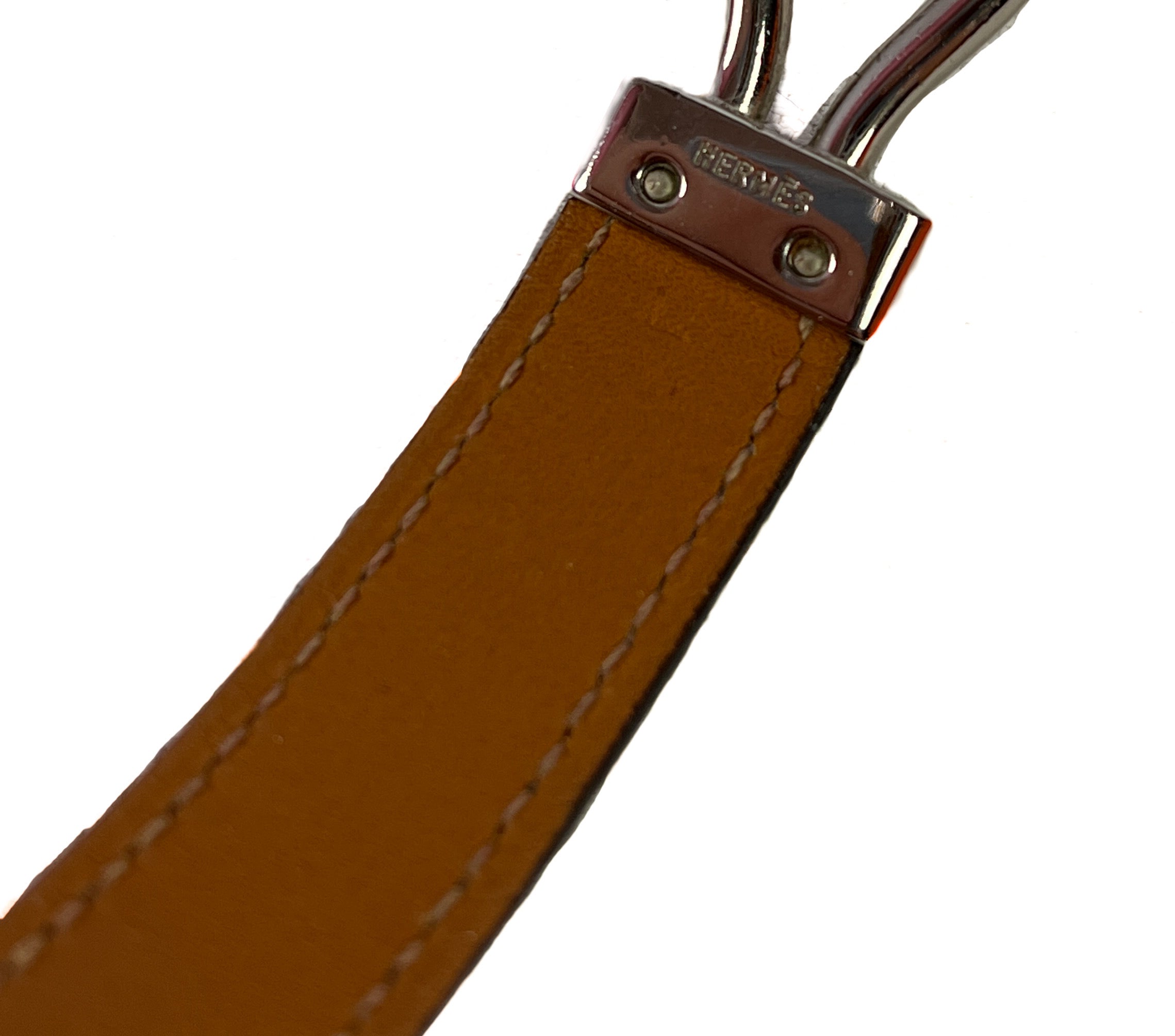 Hermes dark brown leather bracelet