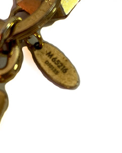 NEW LV LOUIS VUITTON FACETTES GOLD BAG CHARM KEY HOLDER M65216