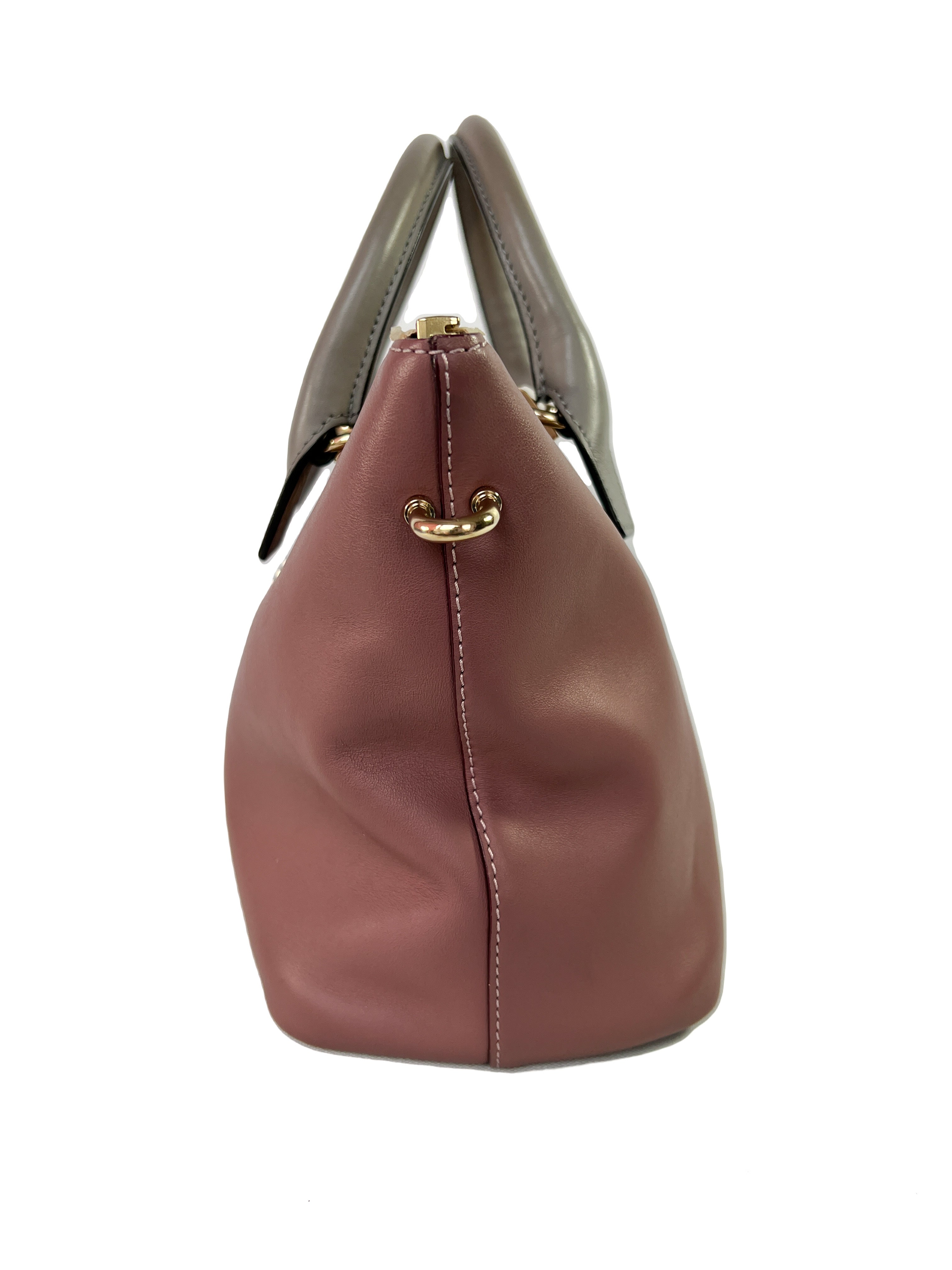 Chloe mauve and gray leather Baylee bag
