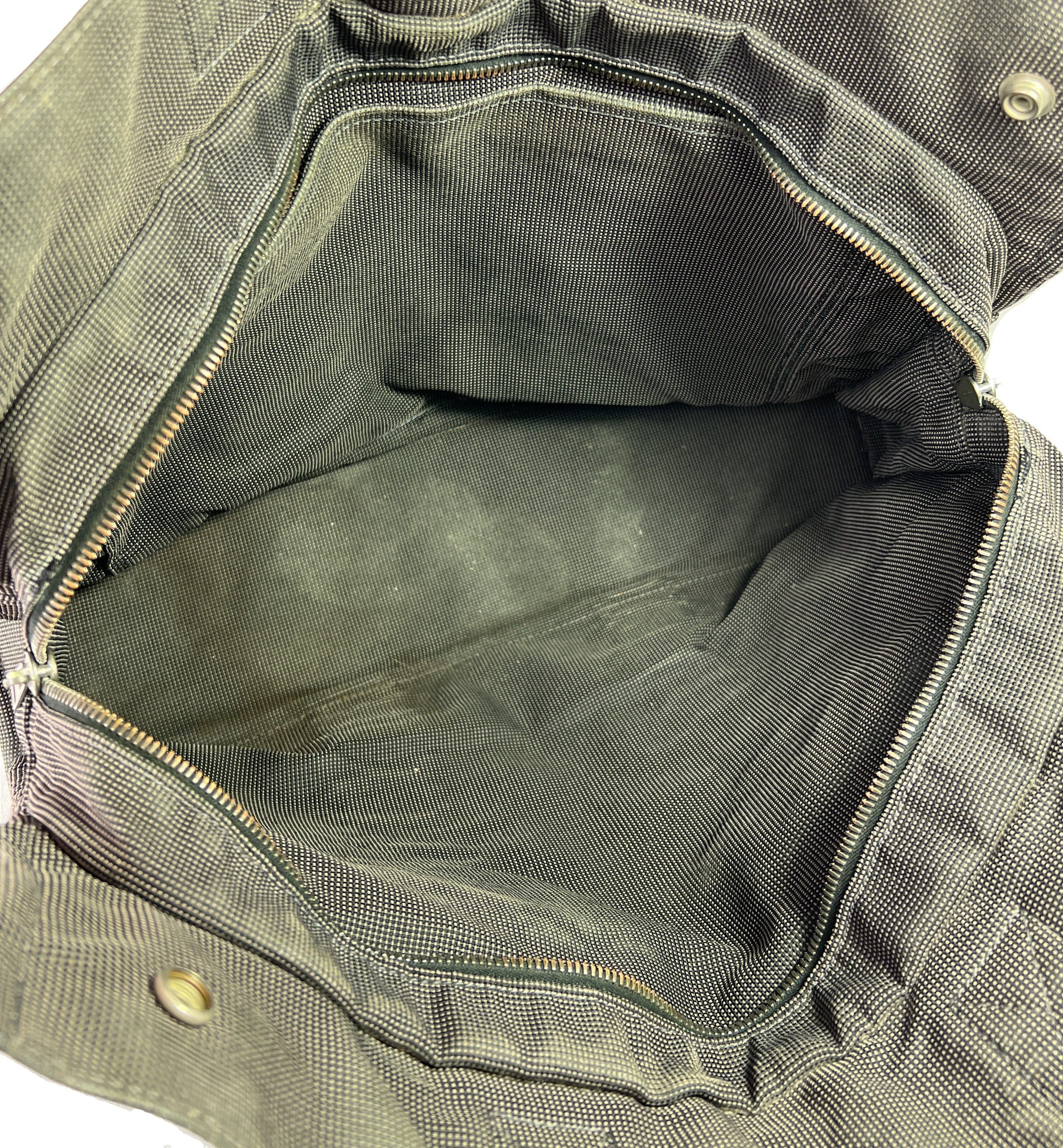 Hermes her line MM gray canvas tote