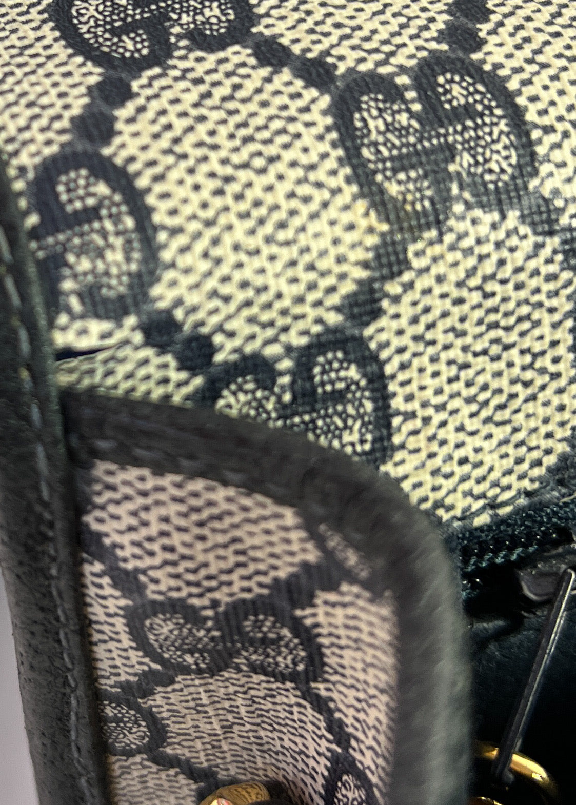 Gucci vintage blue monogram crossbody