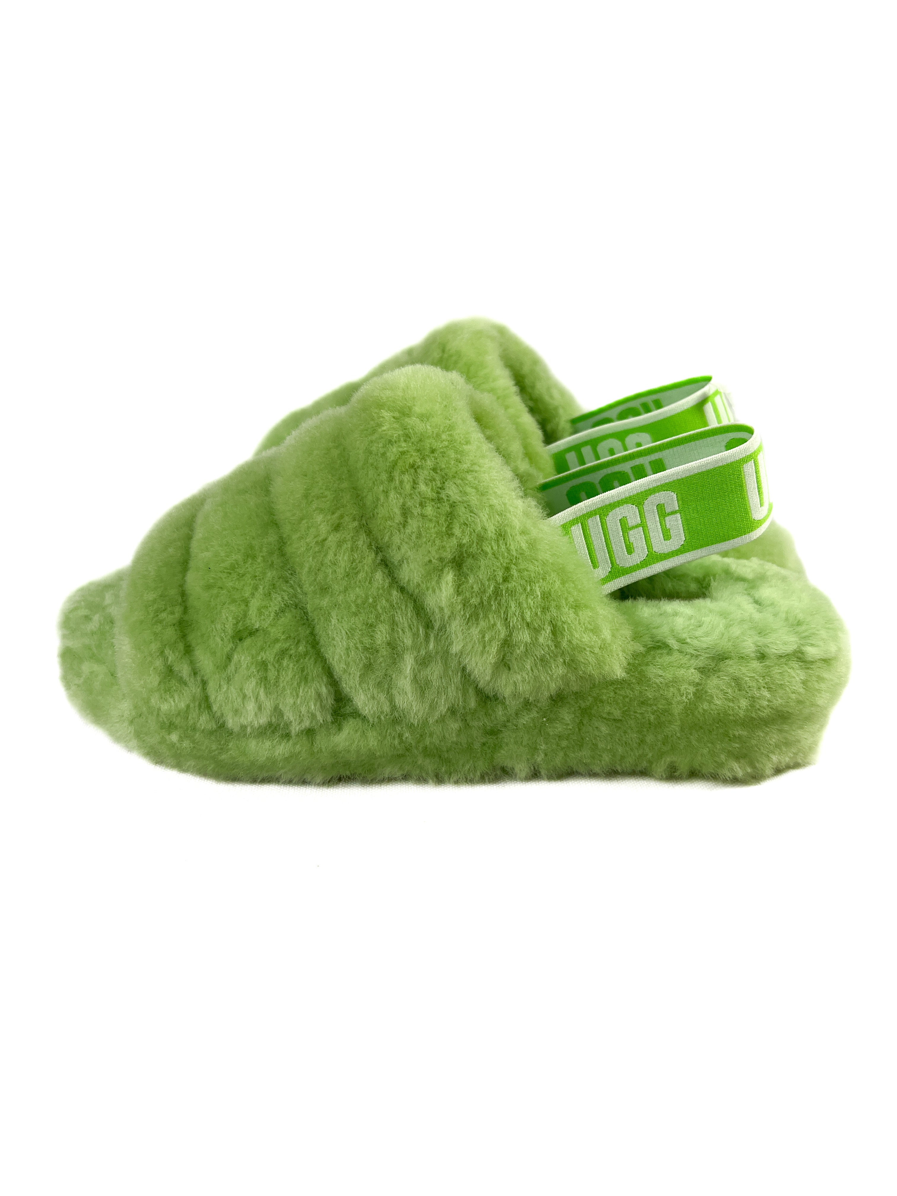 UGG fluff yeah lime green sandals size 7 NEW