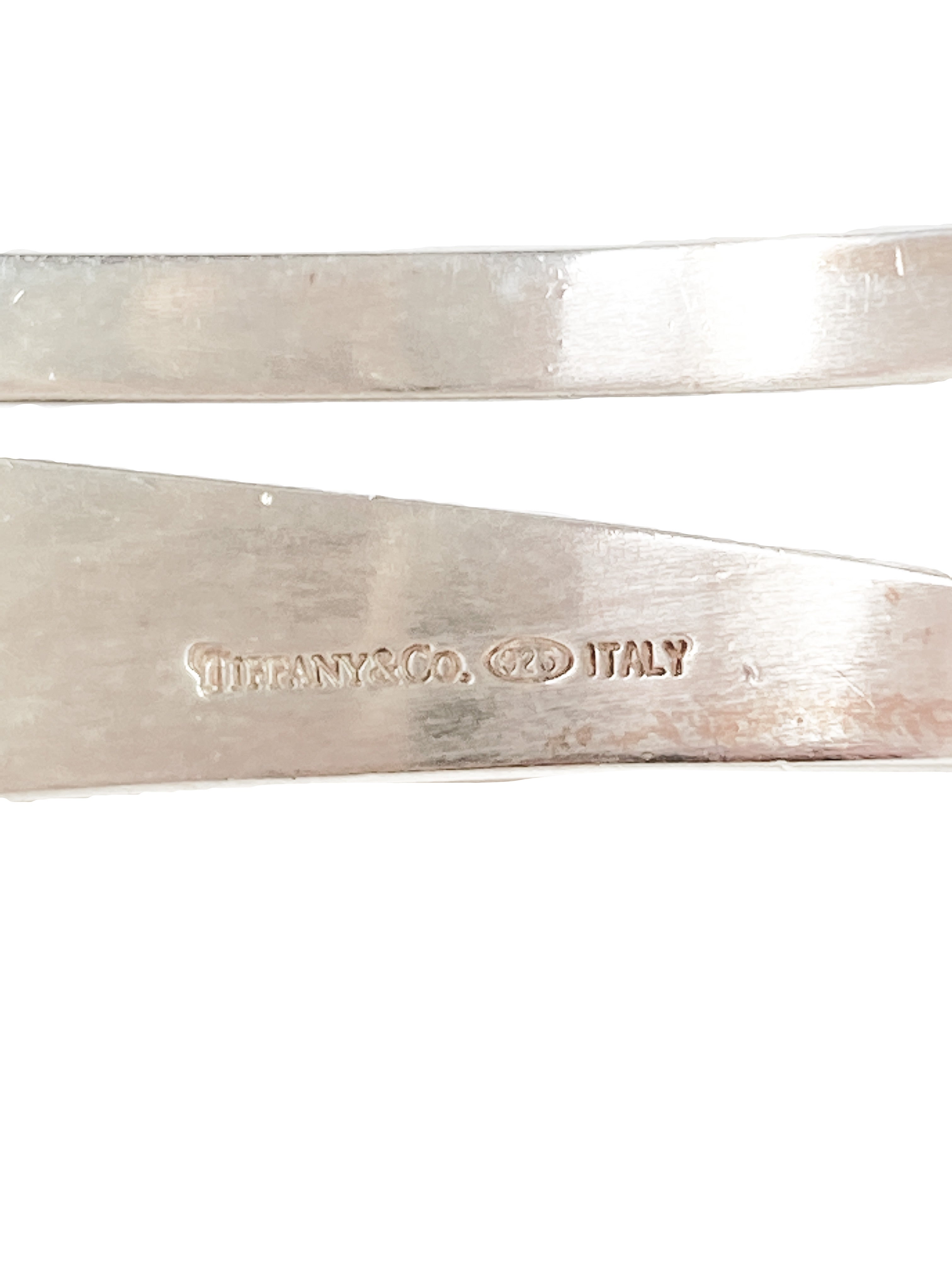 Tiffany & Co open weave sterling silver cuff bracelet