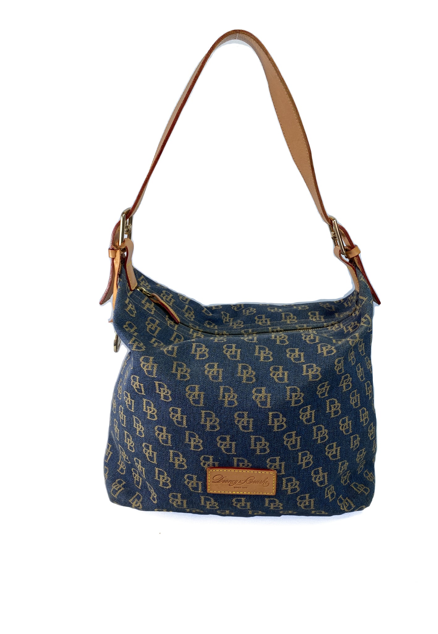 Louis Vuitton Blue Denim Handbag Red Leather Straps