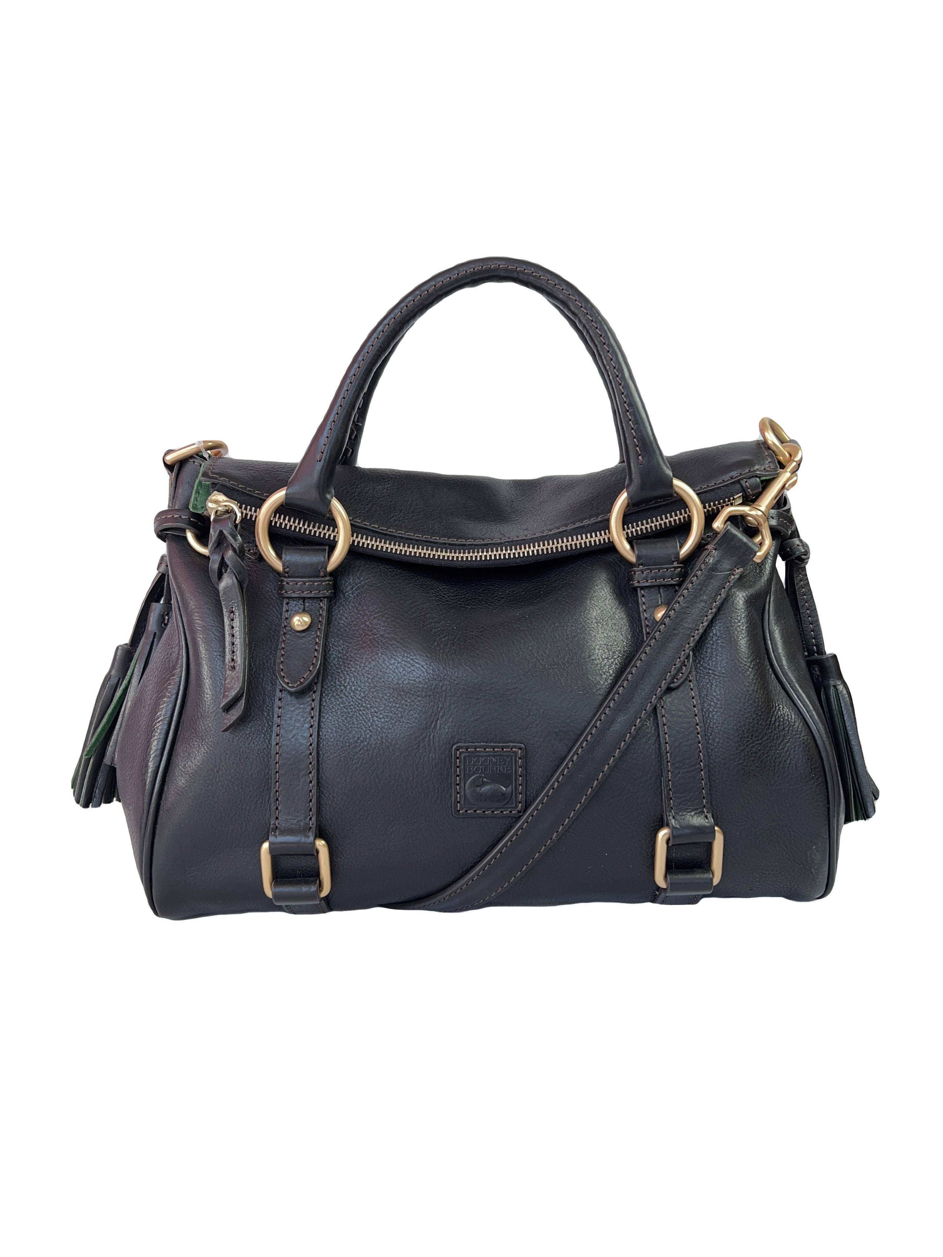 Dooney & Bourke black leather small Florentine satchel