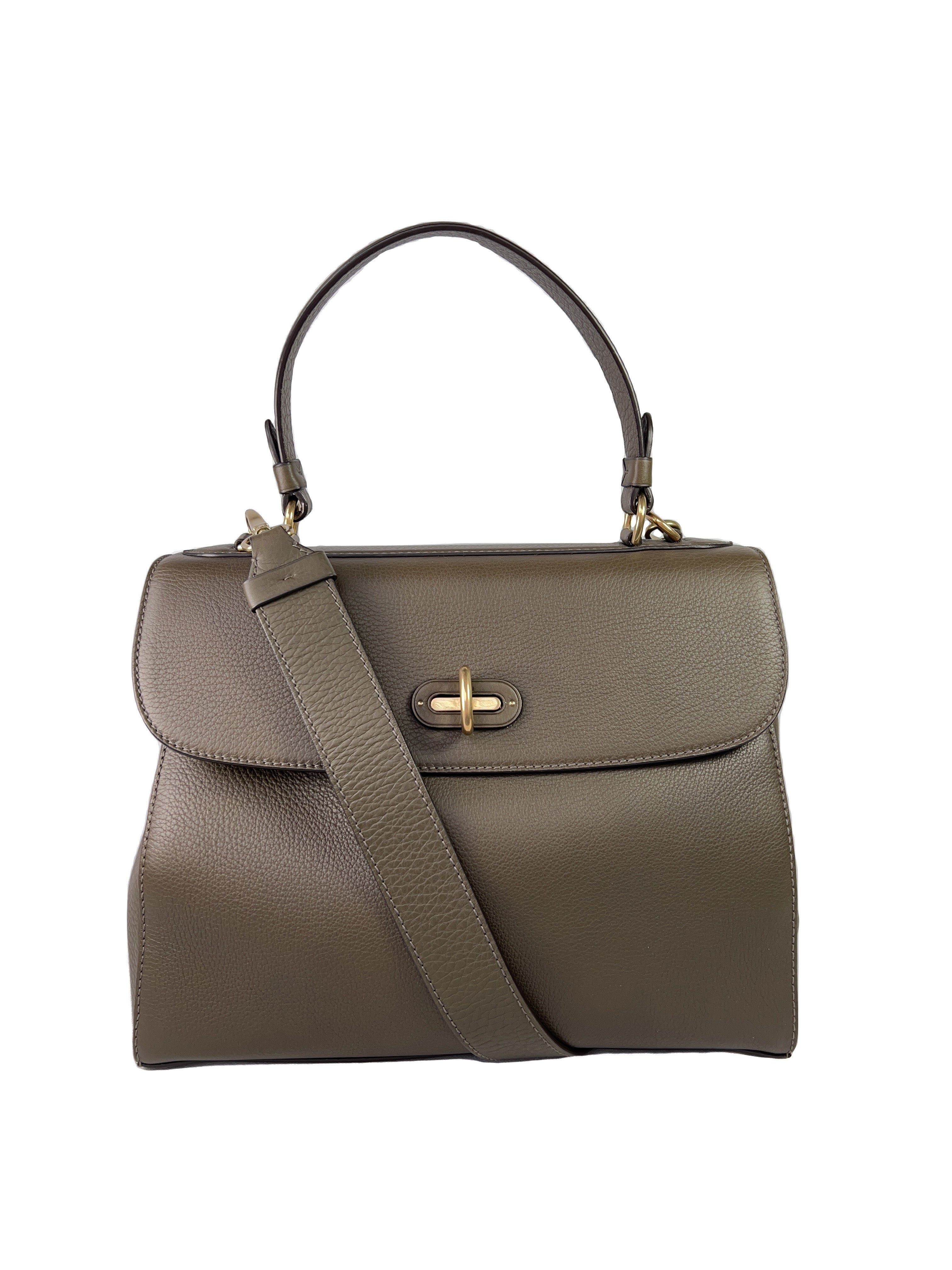 Ralph Lauren olive leather large Tiffin 33