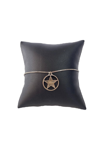 Christian Dior silver tone star bracelet