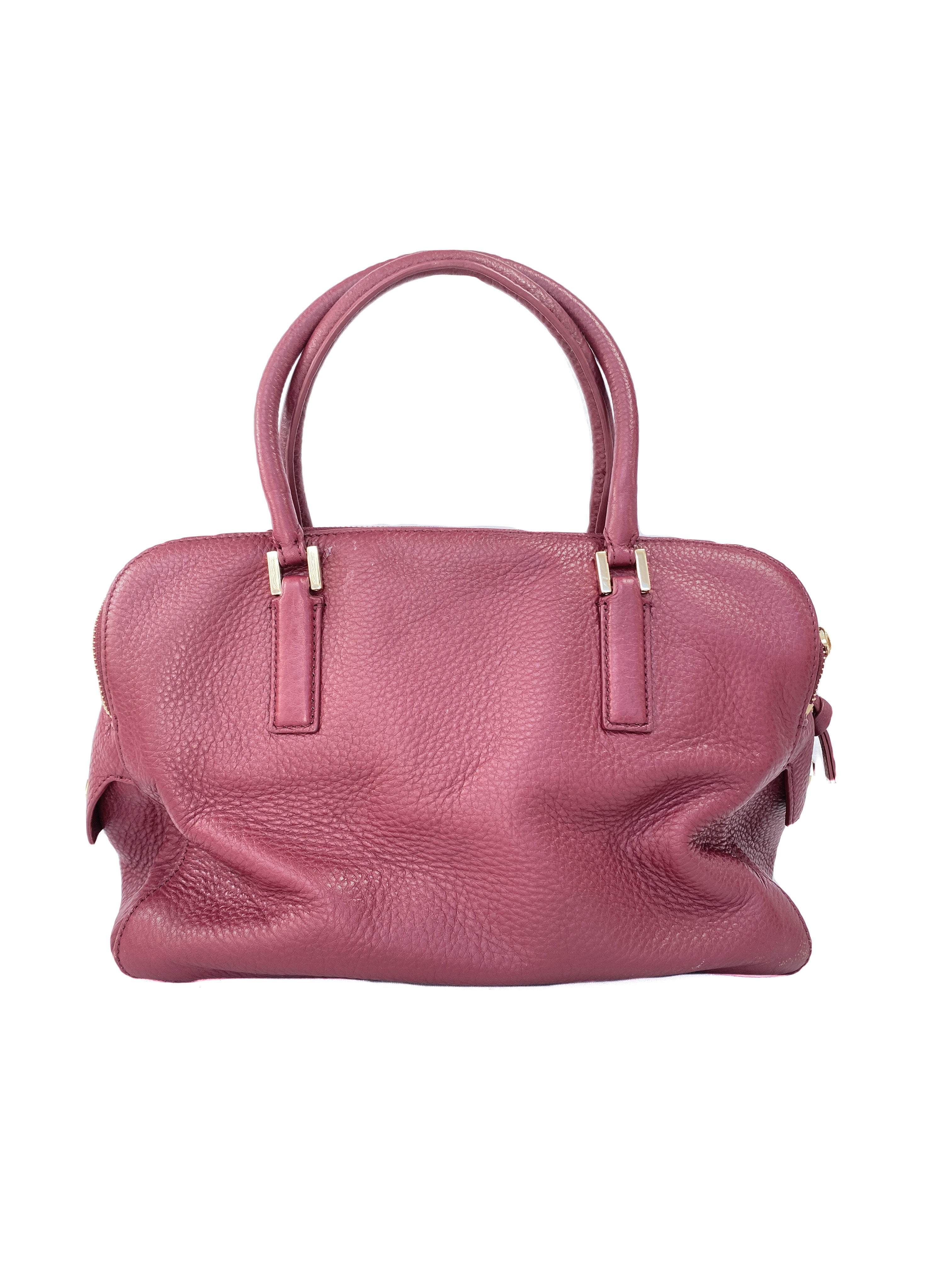 Tory Burch wine leather satchel