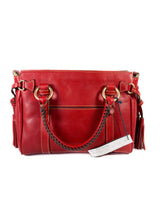 Dooney & Bourke red leather medium pocket satchel NWT