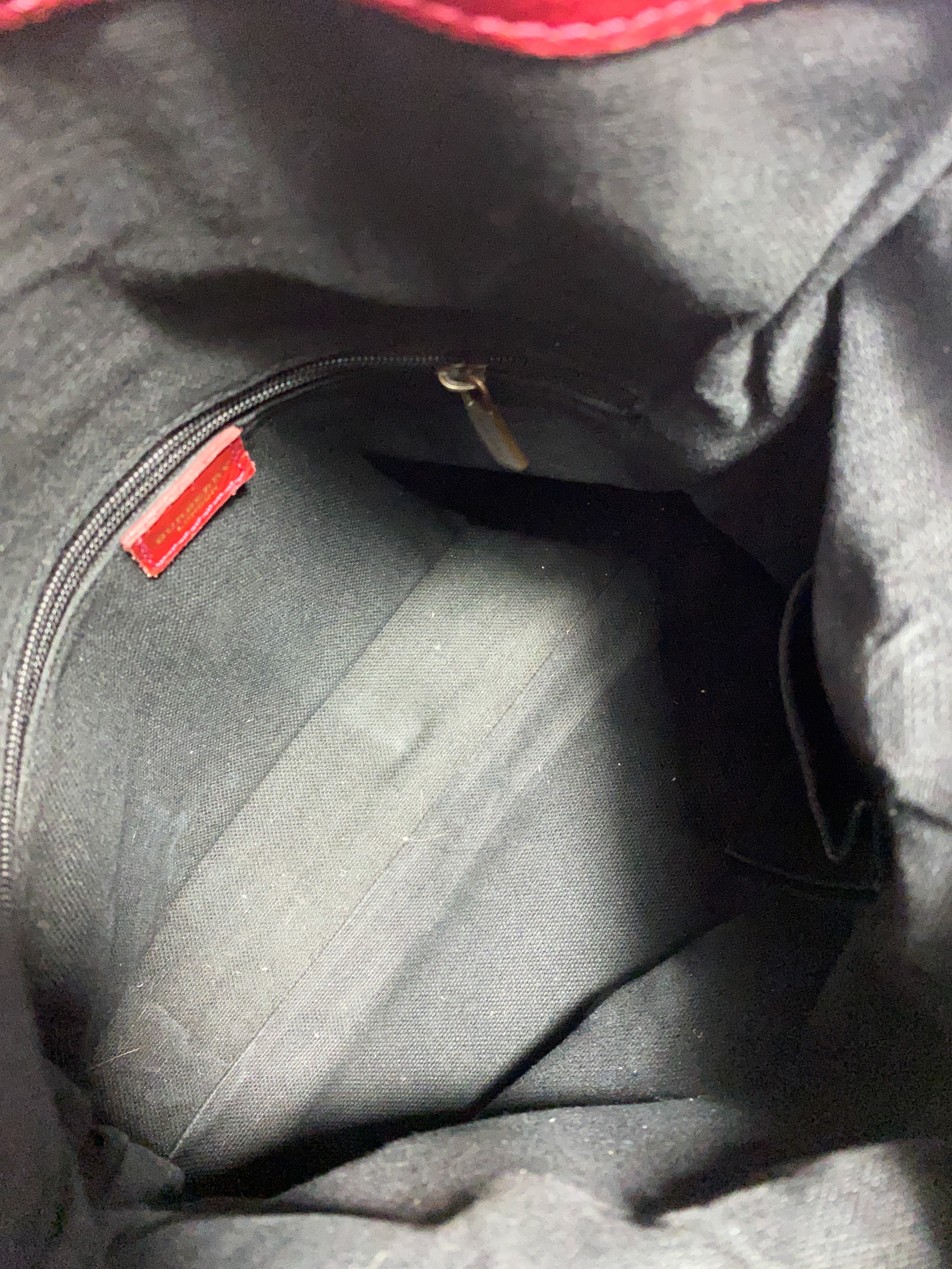 Burberry red leather plaid shoulder bag AS IS