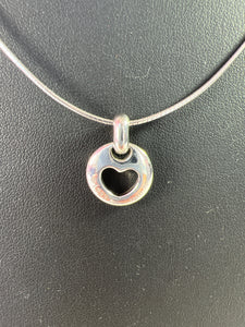 Tiffany & Co 1999 sterling silver heart cutout necklace