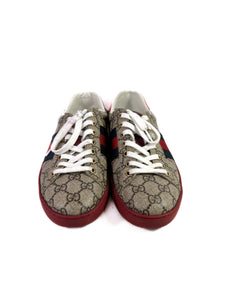 Gucci mens GG ace supreme sneakers size 9m/11wom **box** retail $750