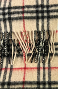 Burberry plaid cashmere scarf