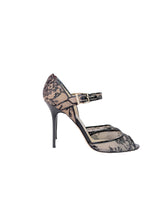 Jimmy Choo black and nude lace strappy pump size 39