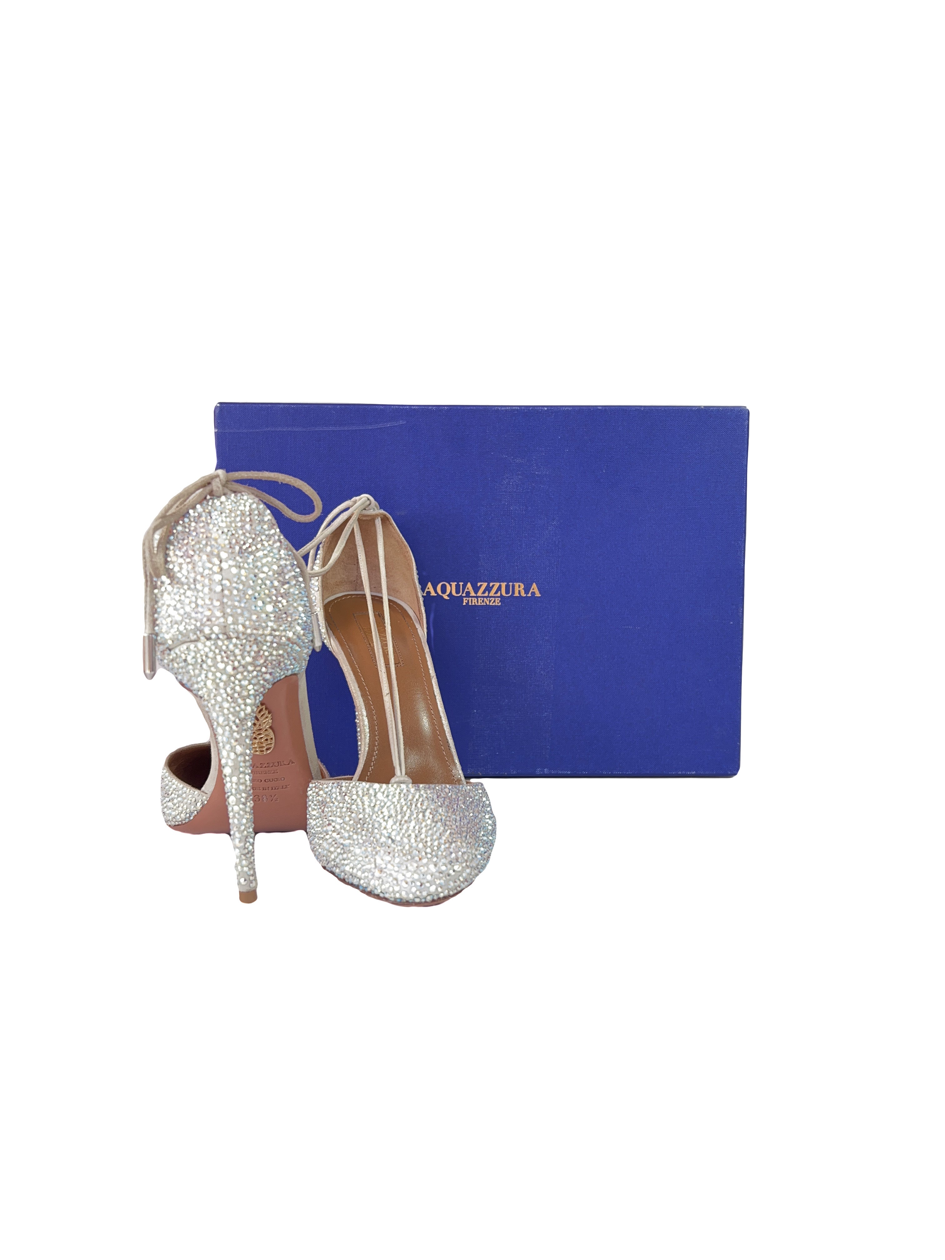 Aquazzura rhinestone studded pumps size 38.5