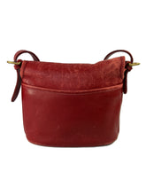 Coach red vintage leather crossbody