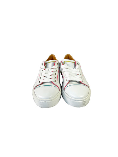 Christian Louboutin white neon edge sneakers size 37.5
