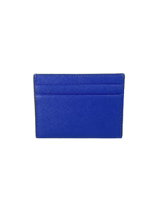 Tory Burch royal blue leather card holder