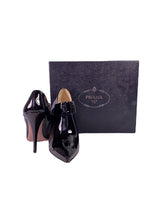 Prada dark burgundy patent leather booties size 39.5