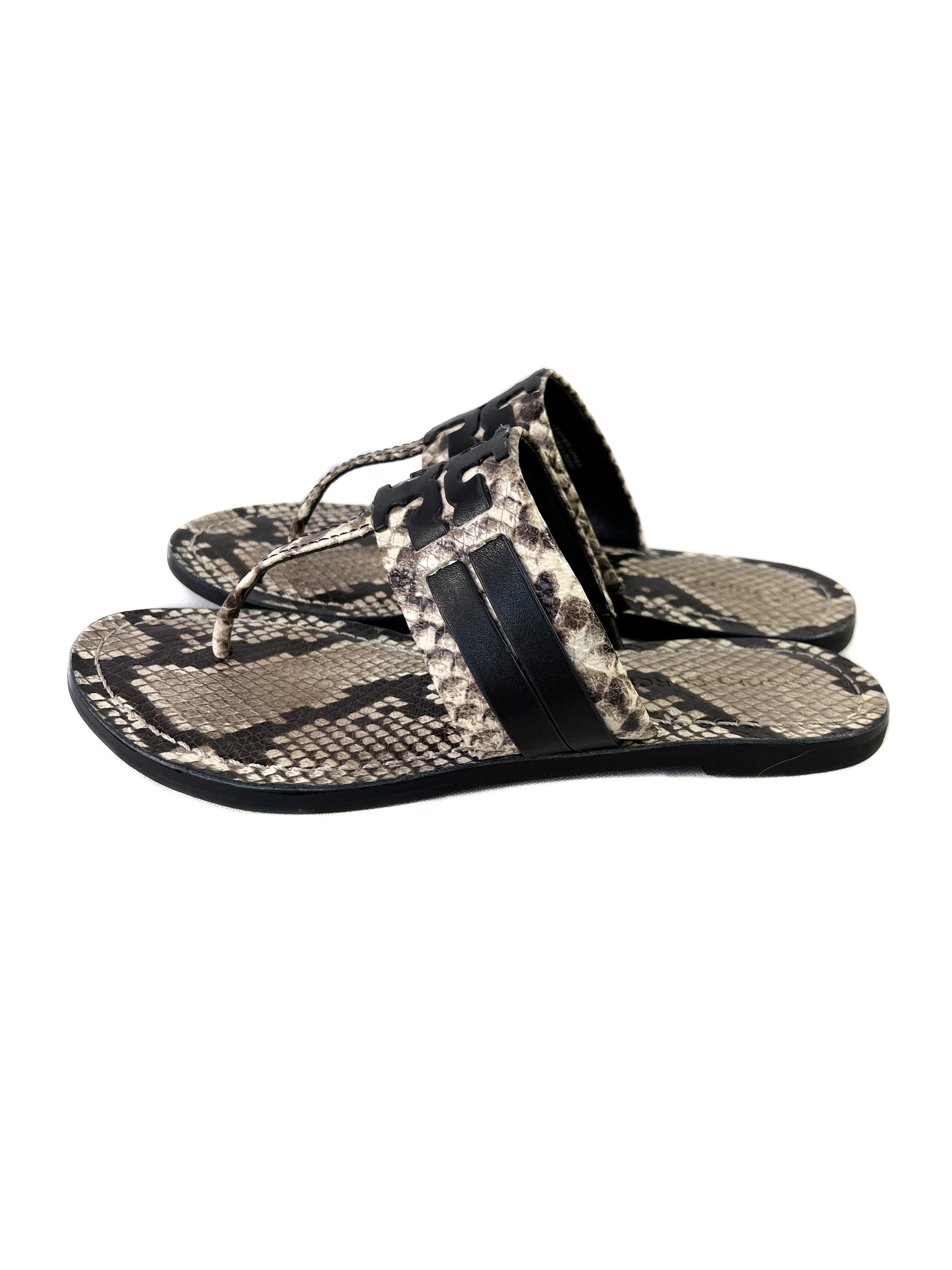 Tory Burch snake print Leigh sandal size 7