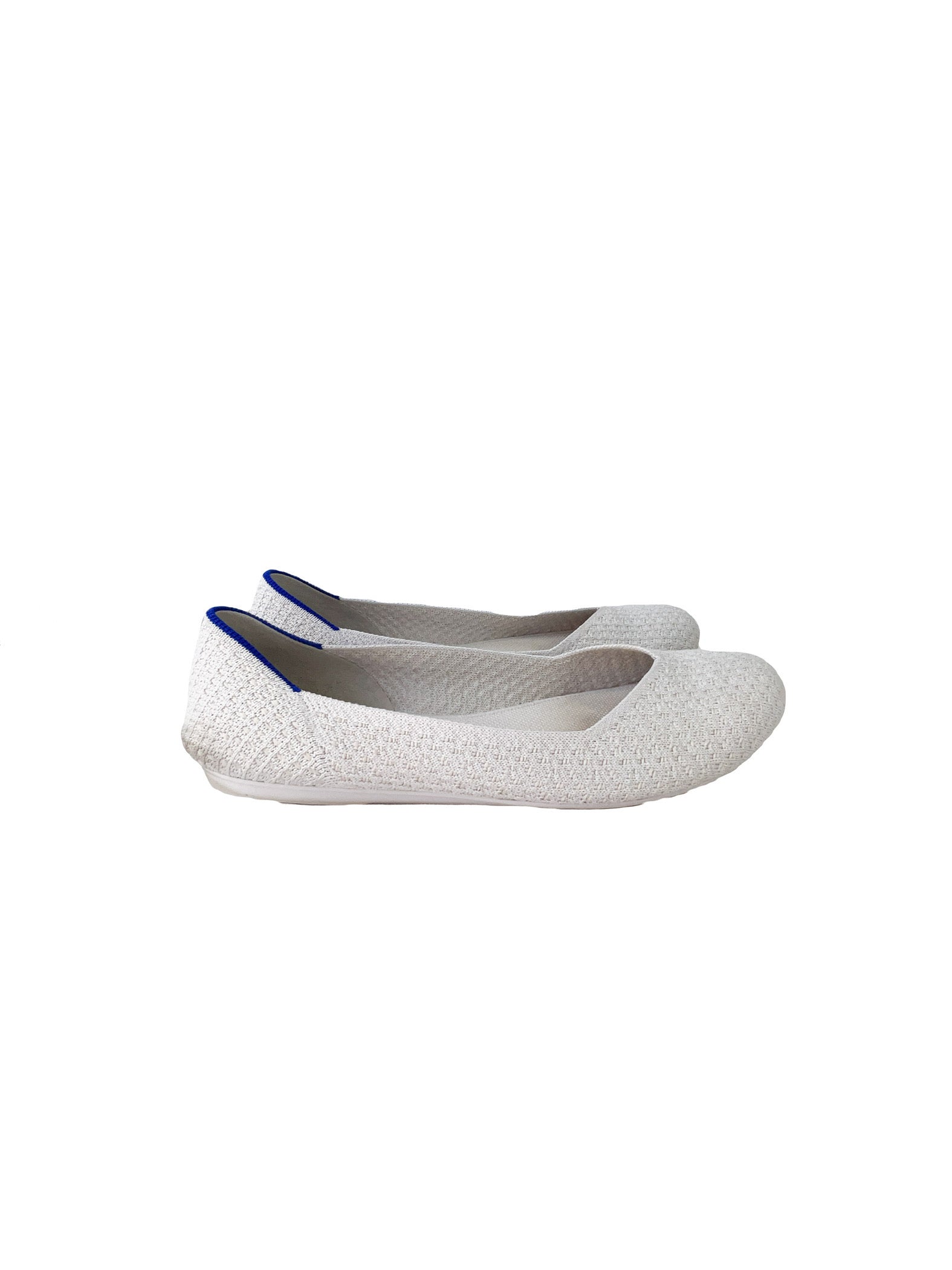 Rothys white rounded toe flats size 10
