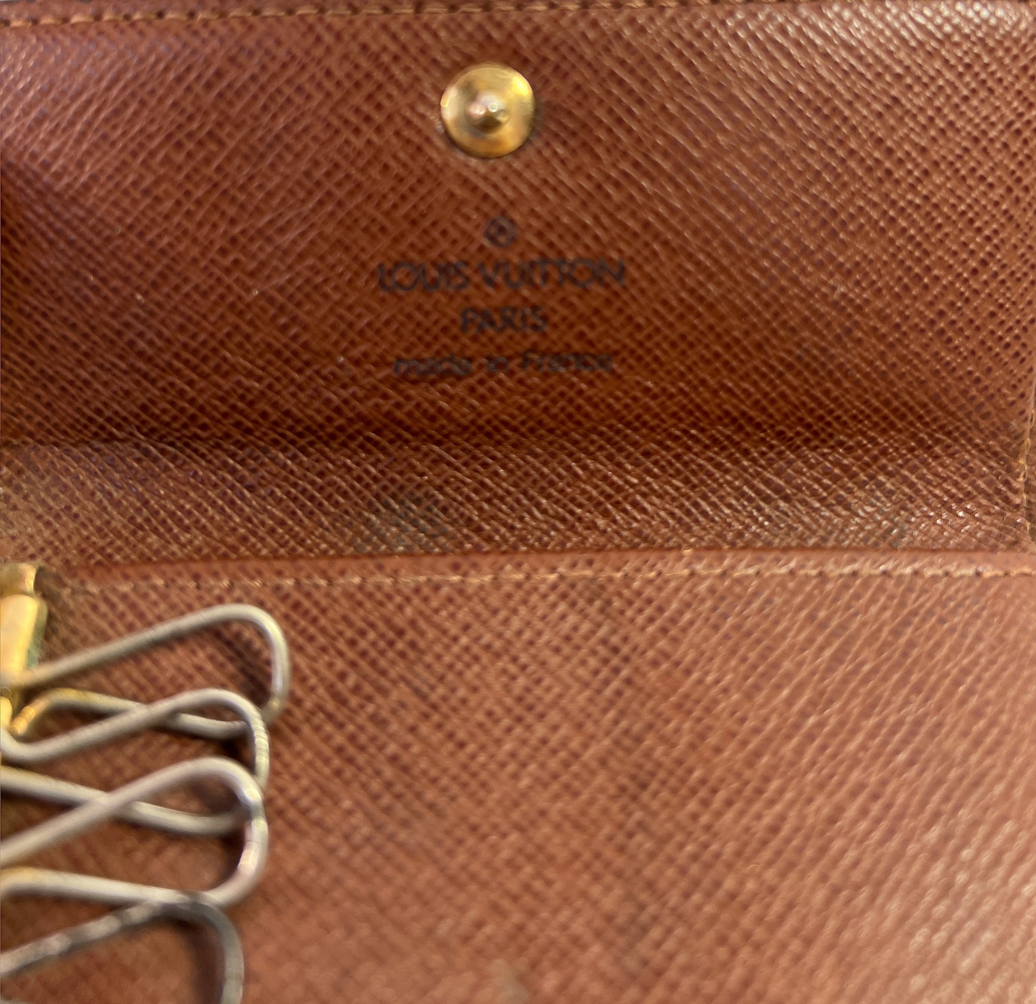 Louis Vuitton Vintage Brown Monogrammed Coin Purse Key Chain