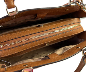 Kate Spade brown medium triple compartment satchel NWT