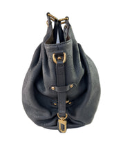 Louis Vuitton blue gray Mahina hobo shoulder bag