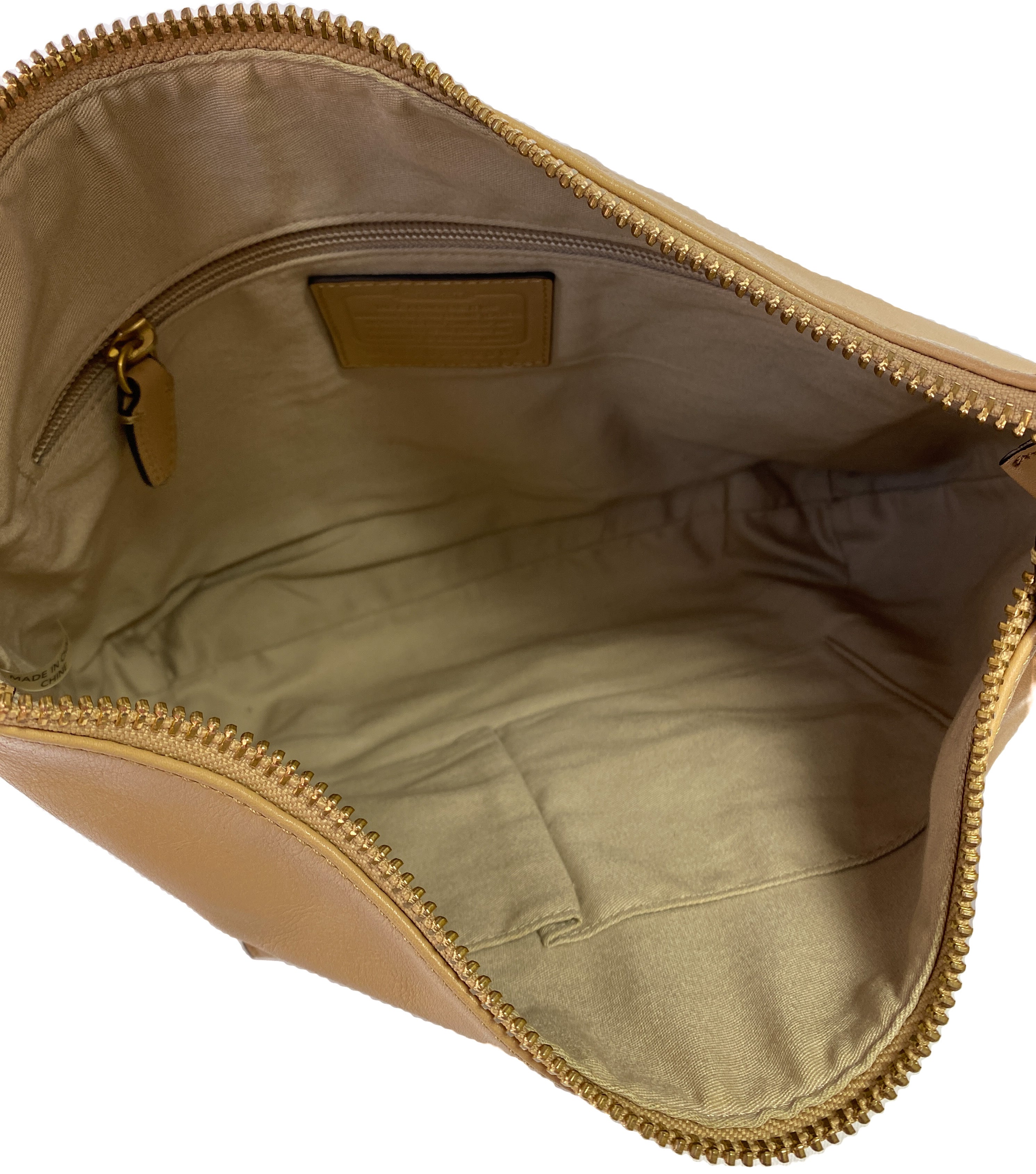 Coach tan leather convertible bag