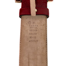 Gucci red leather signature belt