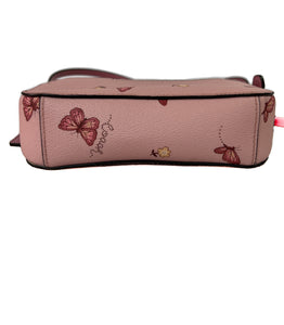 Coach pink butterfly leather crossbody