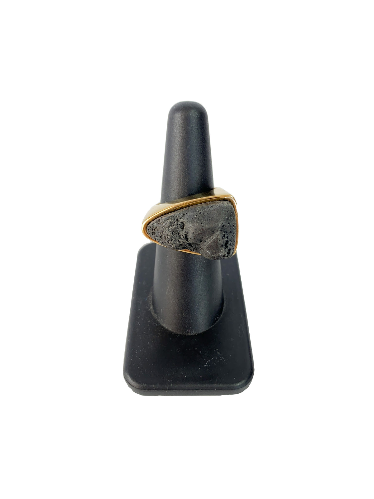 Chloé gold tone Bettina lava stone ring