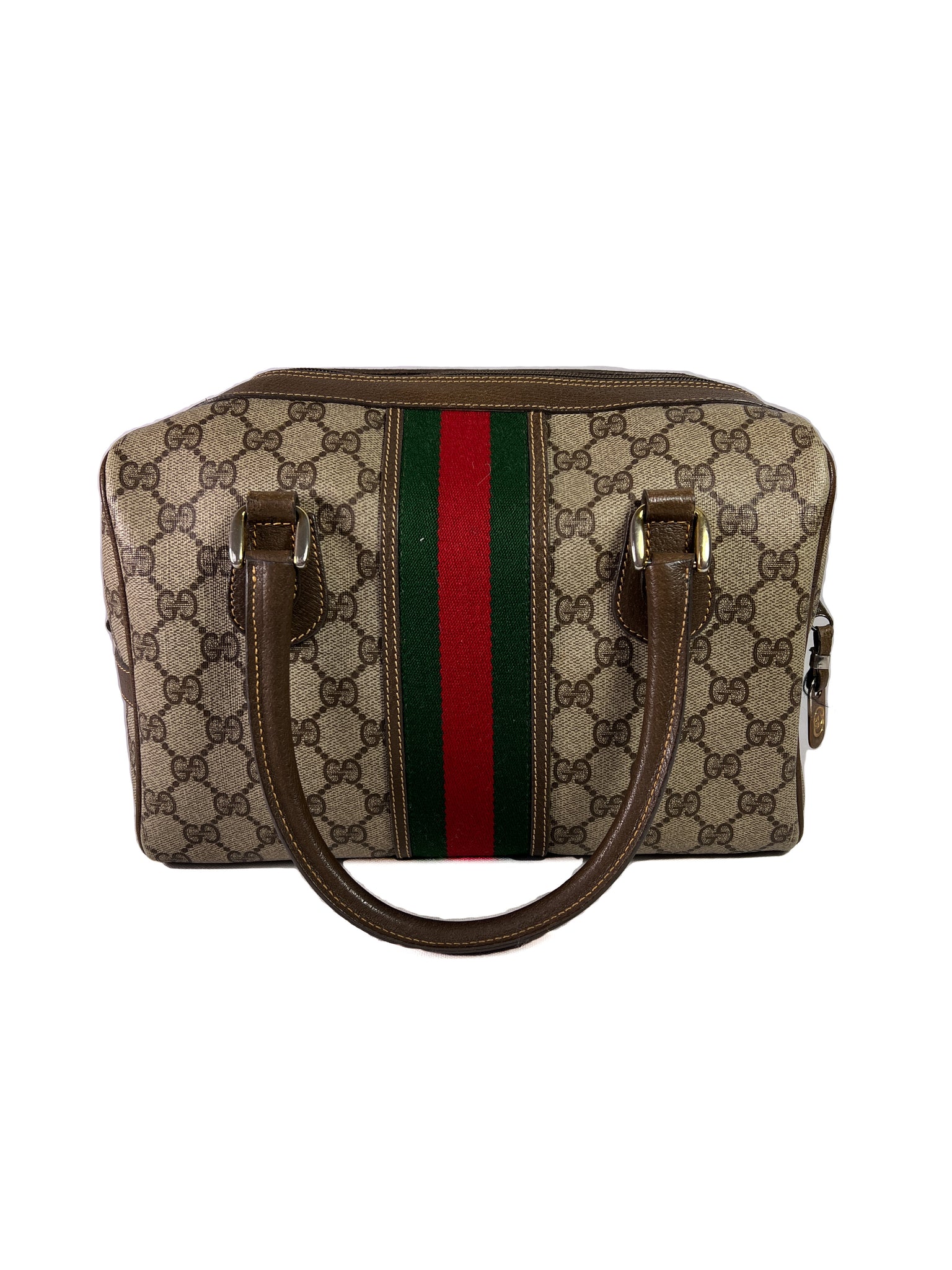 Gucci cream and brown signature satchel – My Girlfriend's Wardrobe LLC