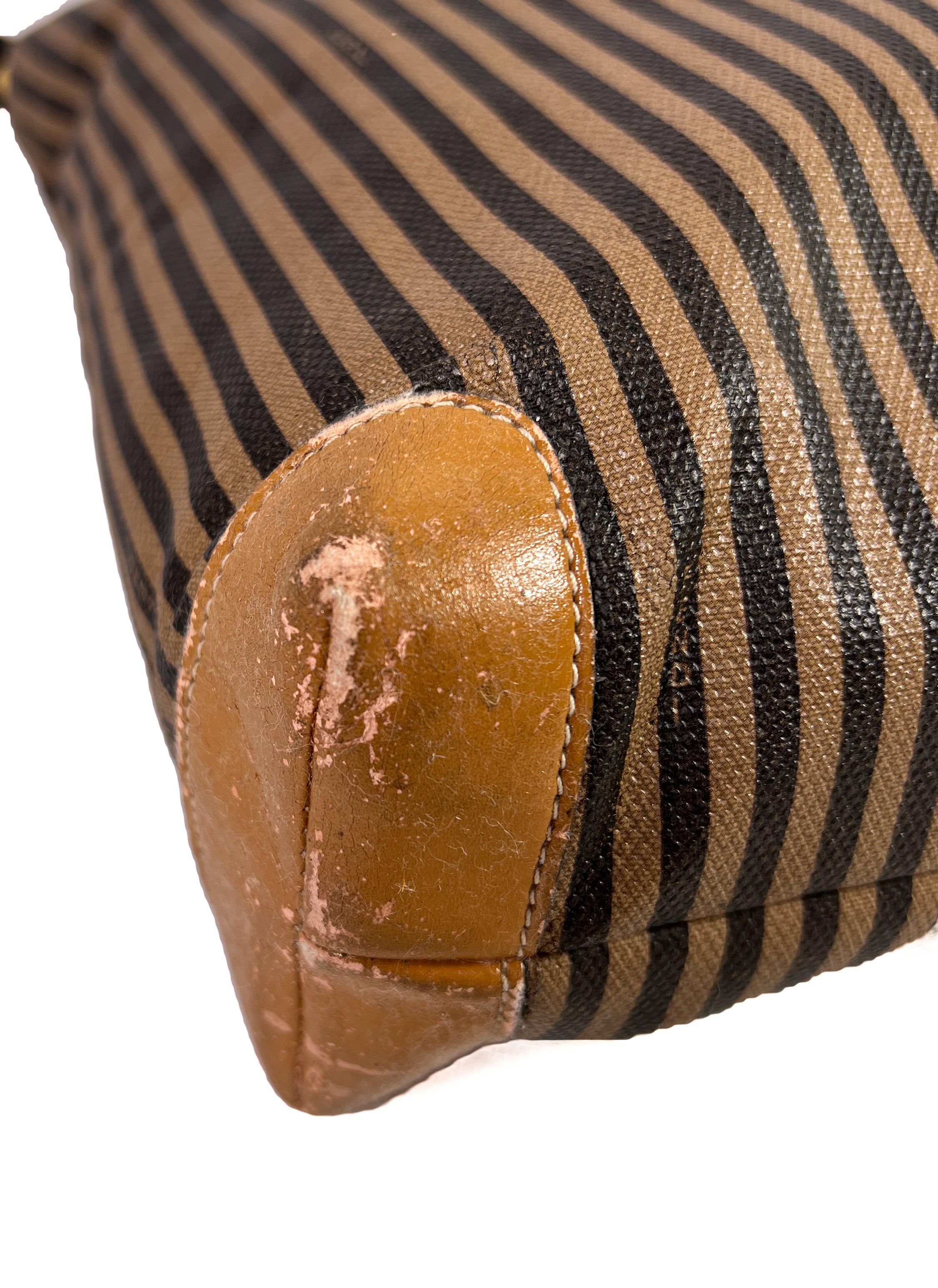 Fendi vintage Penguin striped tote AS IS