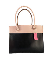 Kate Spade pink and black leather Grove Street tote NWT