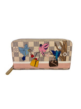 Louis Vuitton damier azur zippy playful birds wallet