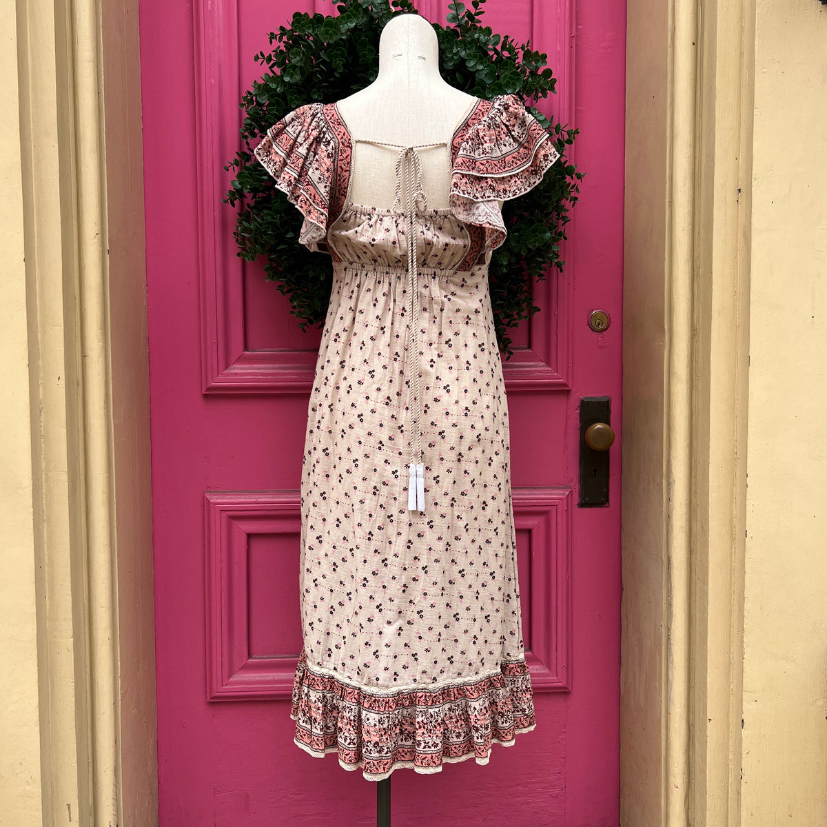M.A.B.E Mira print midi dress NWT