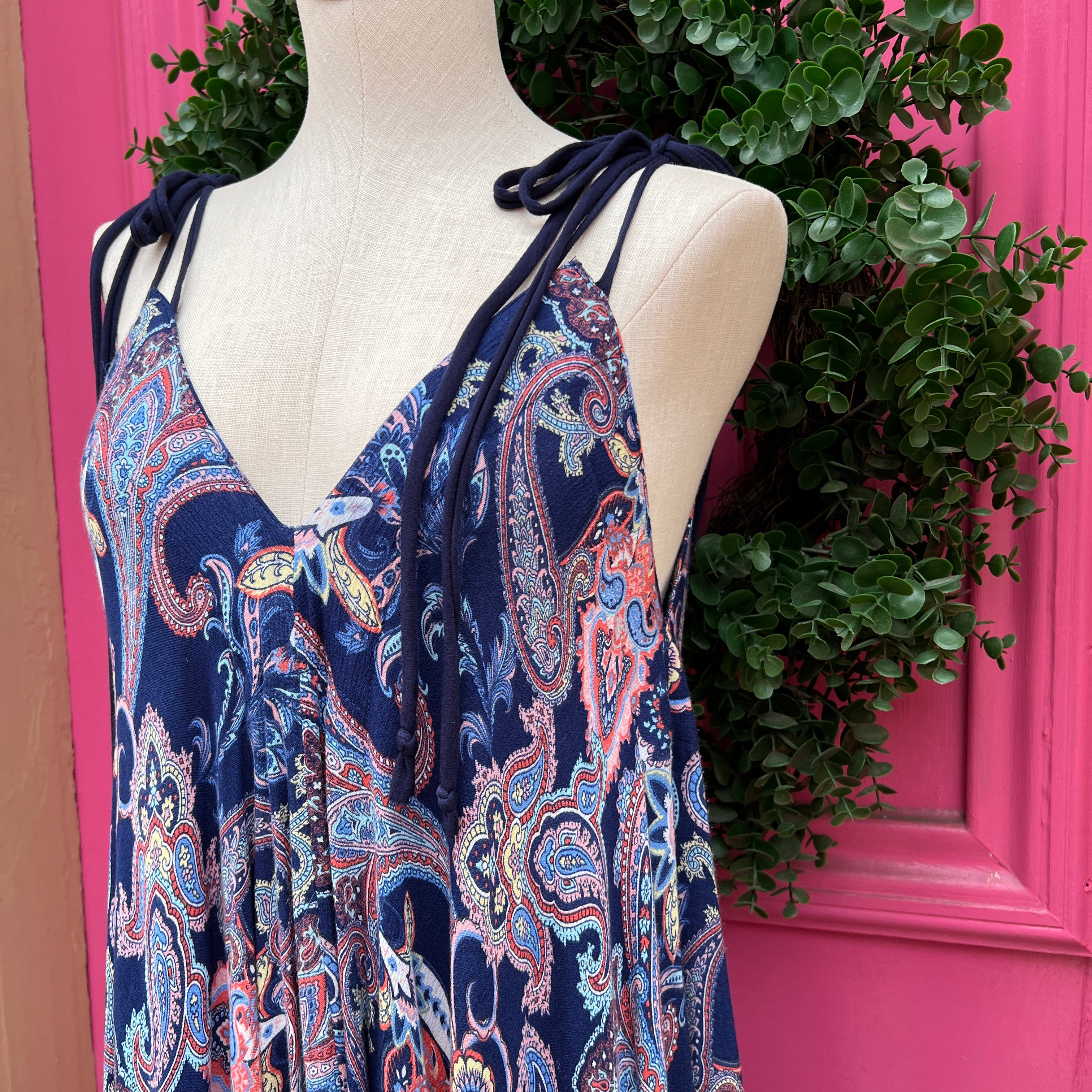 Selga navy multi color jumpsuit one size