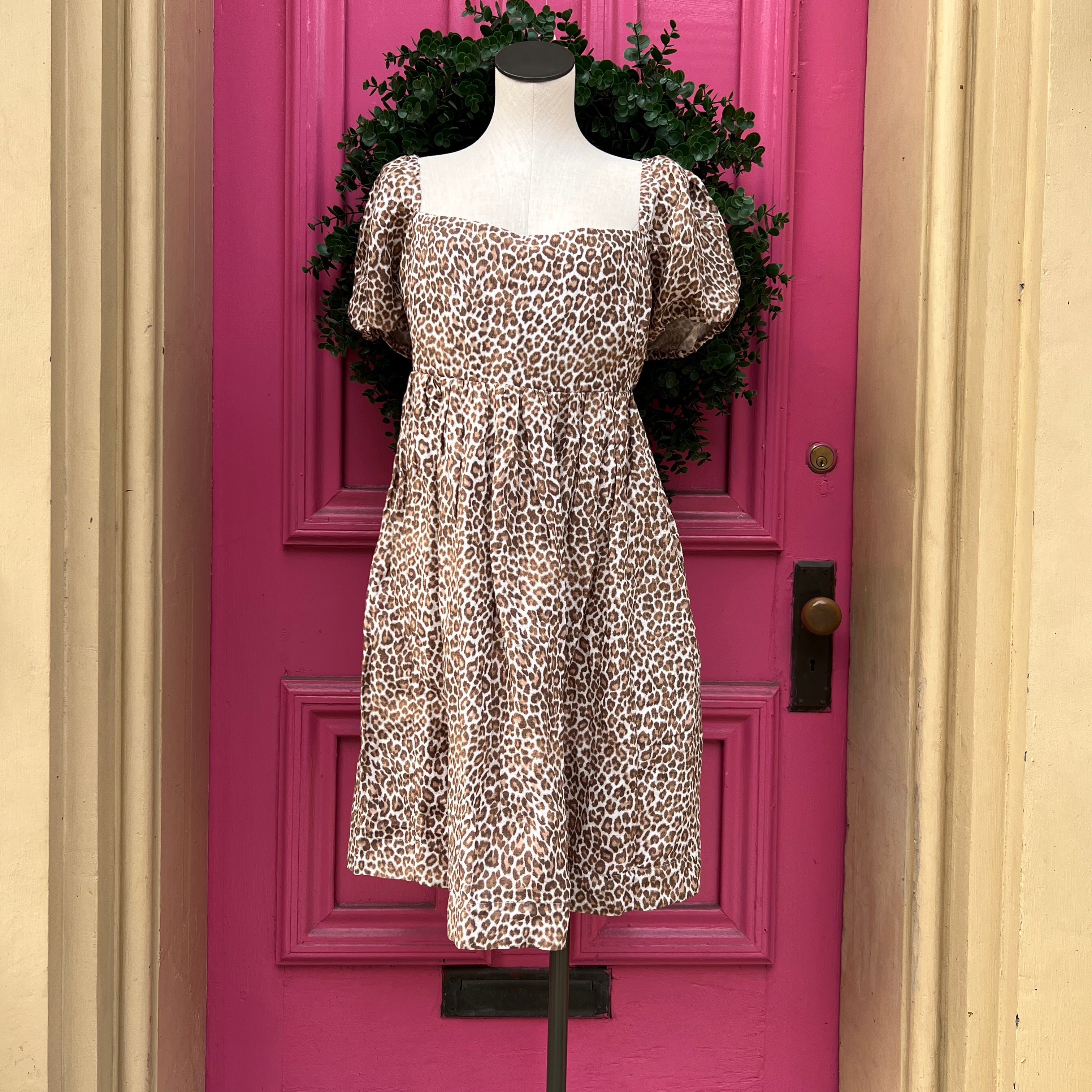 J.Crew brown and cream leopard print dress size 22 NWT