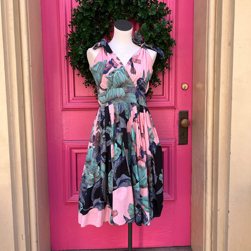 Aryeh pink floral tank dress NWT