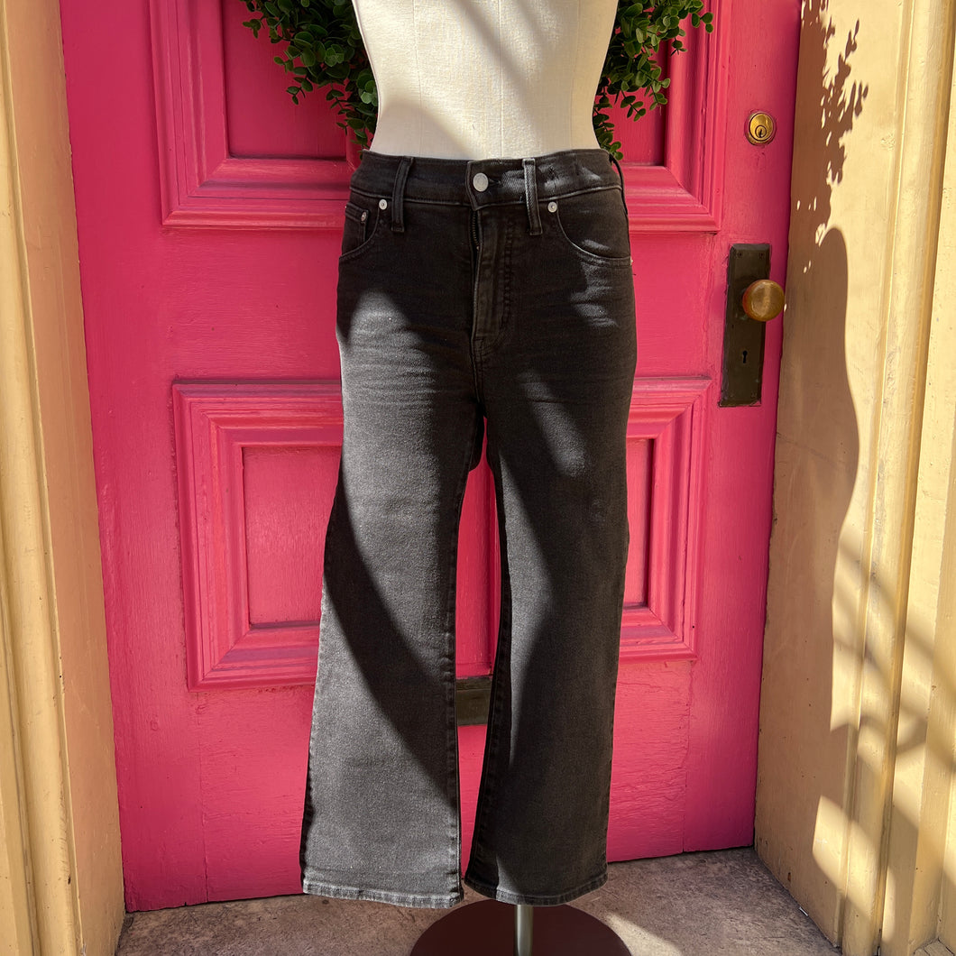 Madewell black Cali Demi boot jeans size 28P (6P) NWT