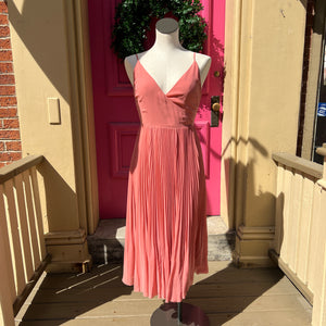Wilfred pink pleated wrap Aritzia dress size S