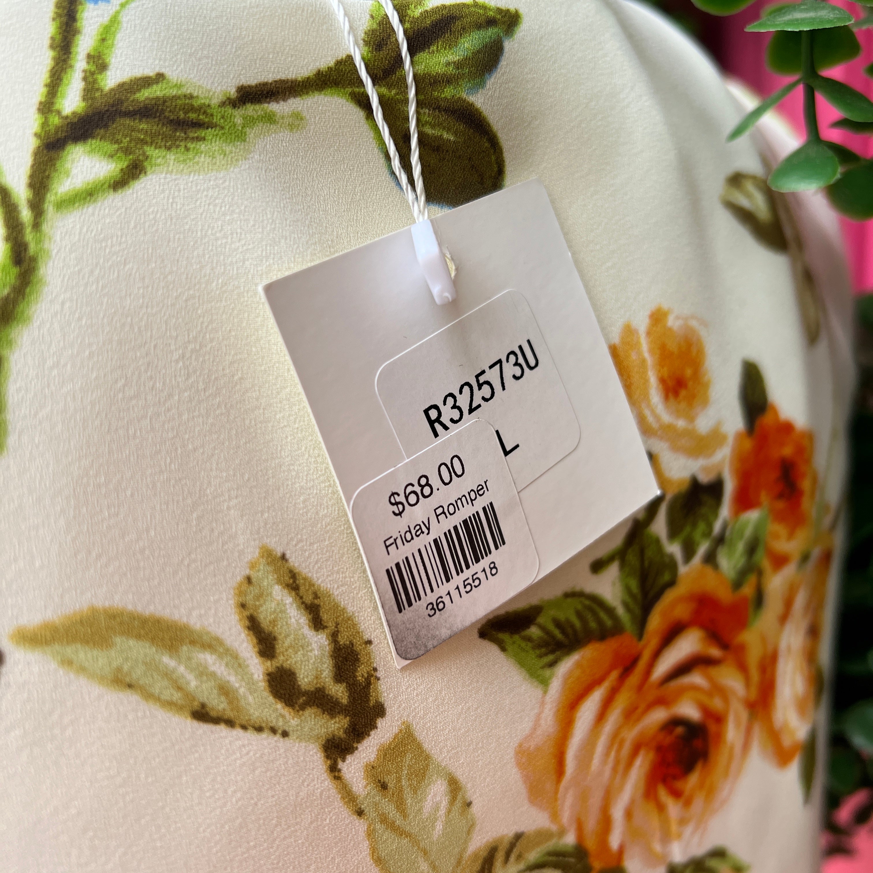 Available by Angela Fashion floral romper size L NWT