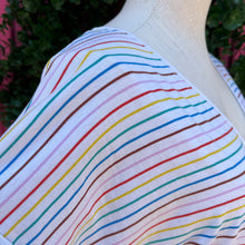 Boden rainbow striped midi dress size 16/18